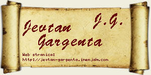 Jevtan Gargenta vizit kartica